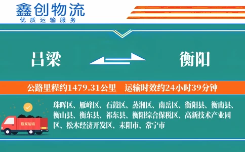 吕梁到衡阳物流公司