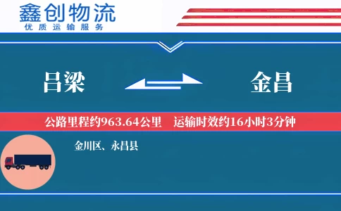 吕梁到金昌物流公司