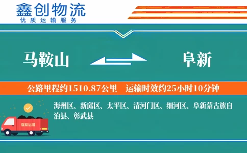 马鞍山到阜新物流公司