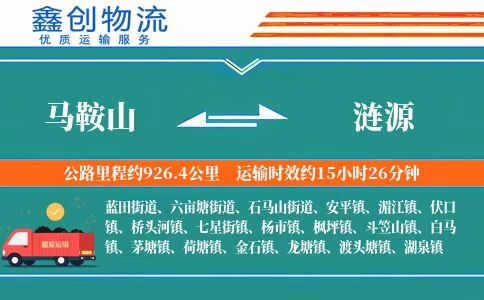 马鞍山到涟源物流公司