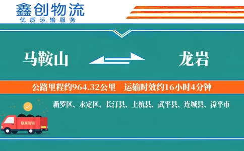马鞍山到龙岩物流公司