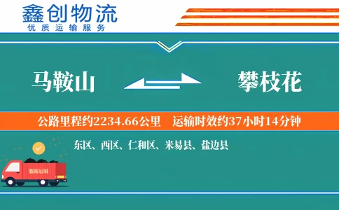 马鞍山到攀枝花物流公司