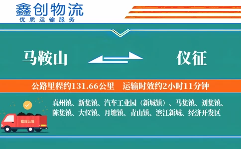 马鞍山到仪征物流公司