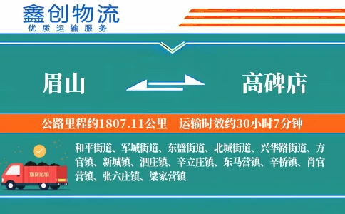 眉山到高碑店物流公司