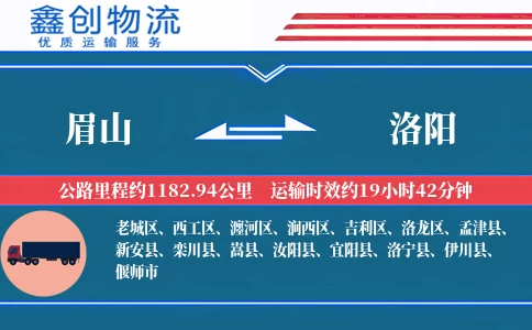 眉山到洛阳物流公司