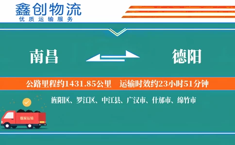 南昌到德阳物流公司