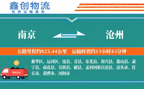 南京到沧州物流公司