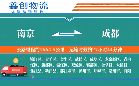 南京到成都物流公司