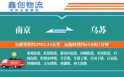 南京到乌苏物流公司