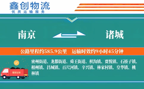 南京到诸城物流公司