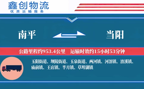 南平到当阳物流公司