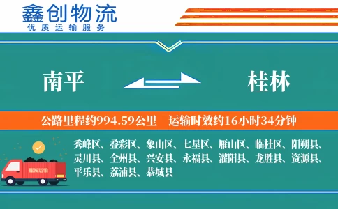 南平到桂林物流公司