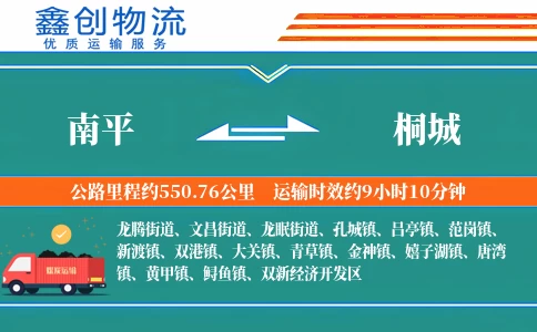 南平到桐城物流公司