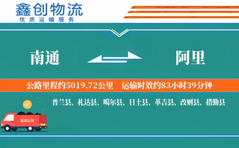 南通到阿里物流公司