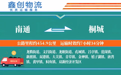 南通到桐城物流公司