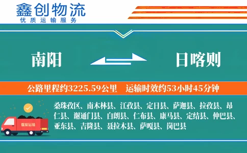 南阳到日喀则物流公司