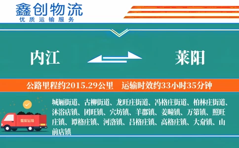 内江到莱阳物流公司