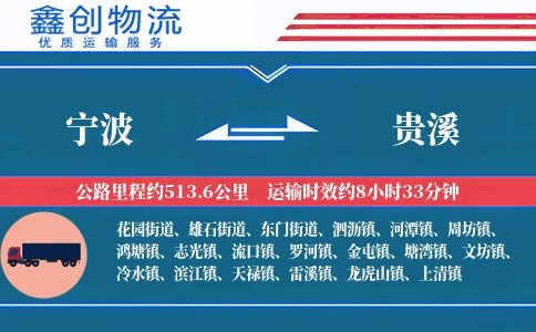 宁波到贵溪物流公司