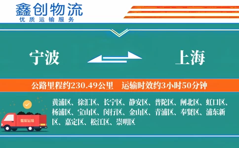宁波到上海物流公司