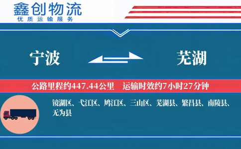 宁波到芜湖物流公司