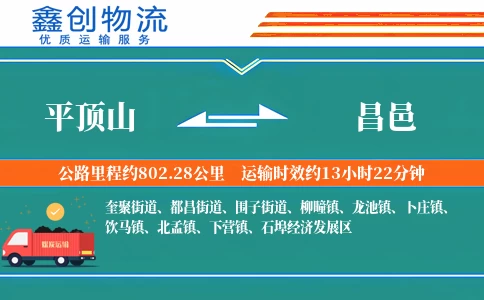 平顶山到昌邑物流公司