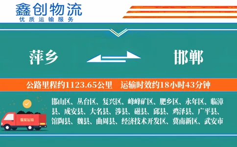 萍乡到邯郸物流公司