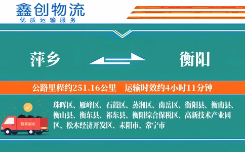 萍乡到衡阳物流公司