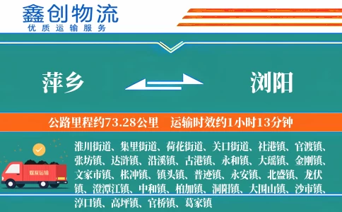 萍乡到浏阳物流公司