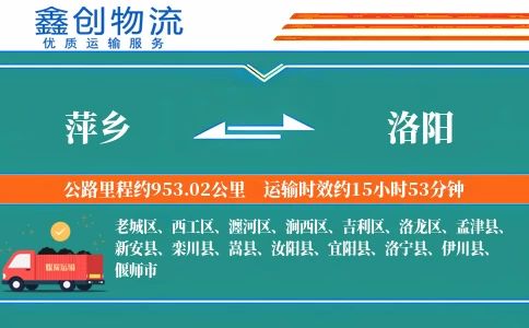 萍乡到洛阳物流公司