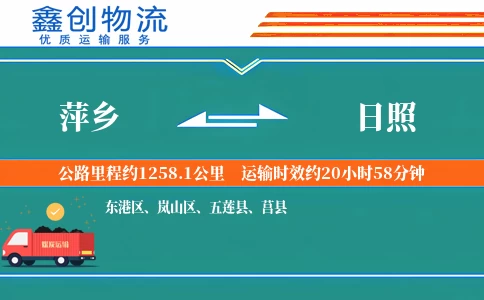 萍乡到日照物流公司