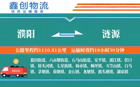 濮阳到涟源物流公司