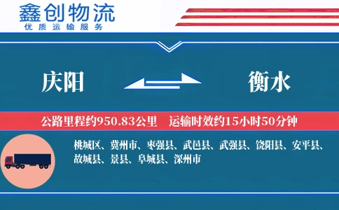 庆阳到衡水物流公司