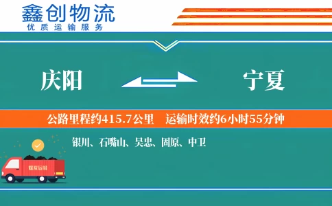 庆阳到宁夏物流公司