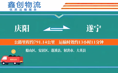 庆阳到遂宁物流公司