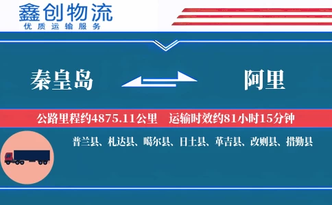 秦皇岛到阿里物流公司