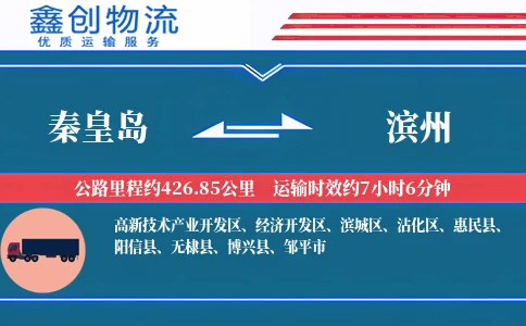 秦皇岛到滨州物流公司