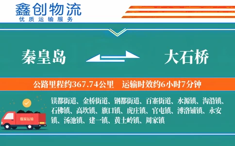 秦皇岛到大石桥物流公司