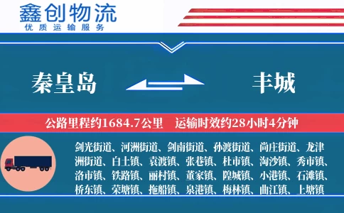 秦皇岛到丰城物流公司