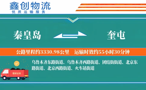 秦皇岛到奎屯物流公司