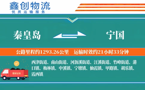 秦皇岛到宁国物流公司