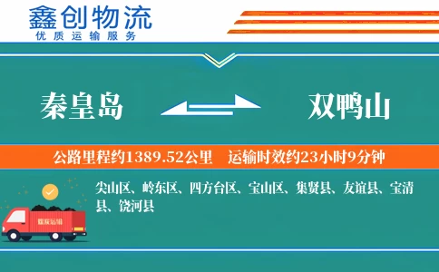 秦皇岛到双鸭山物流公司