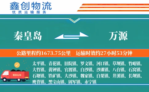 秦皇岛到万源物流公司