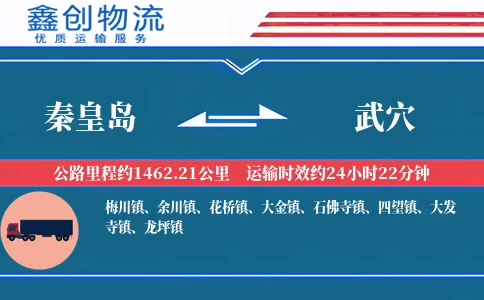 秦皇岛到武穴物流公司