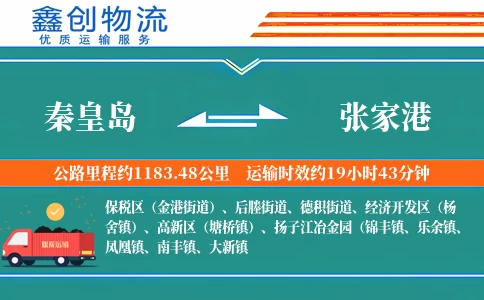 秦皇岛到张家港物流公司