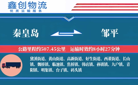 秦皇岛到邹平物流公司