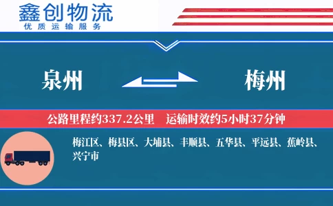 泉州到梅州物流公司