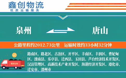 泉州到唐山物流公司