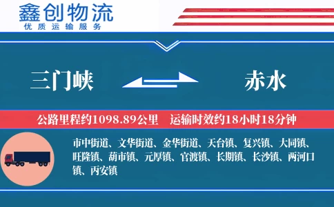 三门峡到赤水物流公司