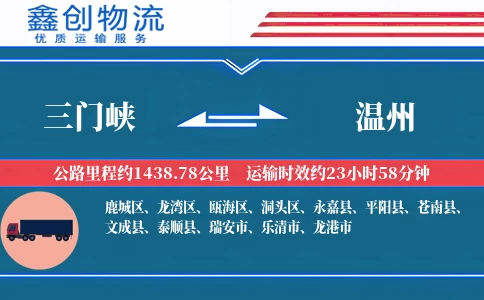 三门峡到温州物流公司