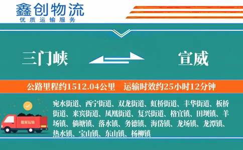 三门峡到宣威物流公司